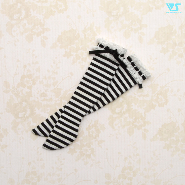 Lace Tsuki Socks (Kuro Border, Mini), Volks, Accessories, 1/3, 4518992425559