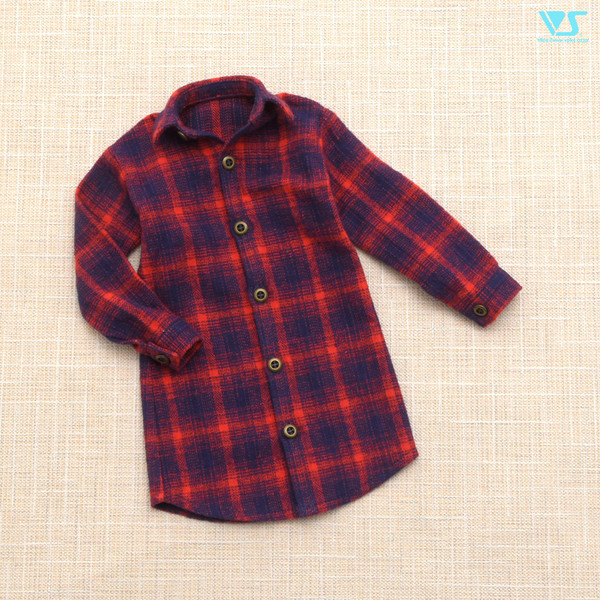 Check Flannel Shirt (Navy x Red, M), Volks, Accessories, 1/3, 4518992425474