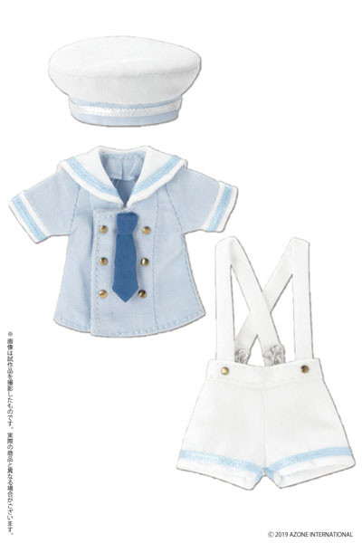 Marine Overall Shorts Set (Light Blue x White), Azone, Accessories, 1/12, 4573199833750