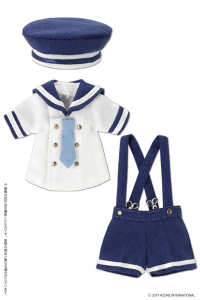 Marine Overall Shorts Set (Navy x White), Azone, Accessories, 1/12, 4573199833767