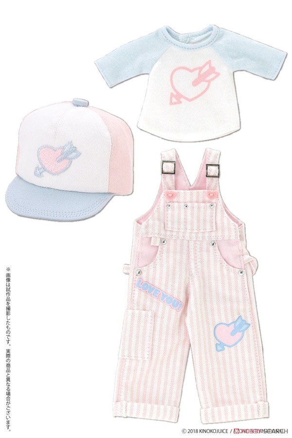 Hatsukoi Otome Overalls Set (Pink x Light Blue), Azone, Accessories, 4573199830483