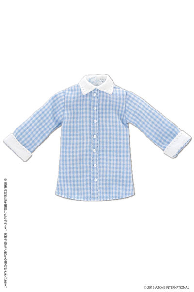 Long Shirt (Sax Gingham x White), Azone, Accessories, 1/12, 4573199831169