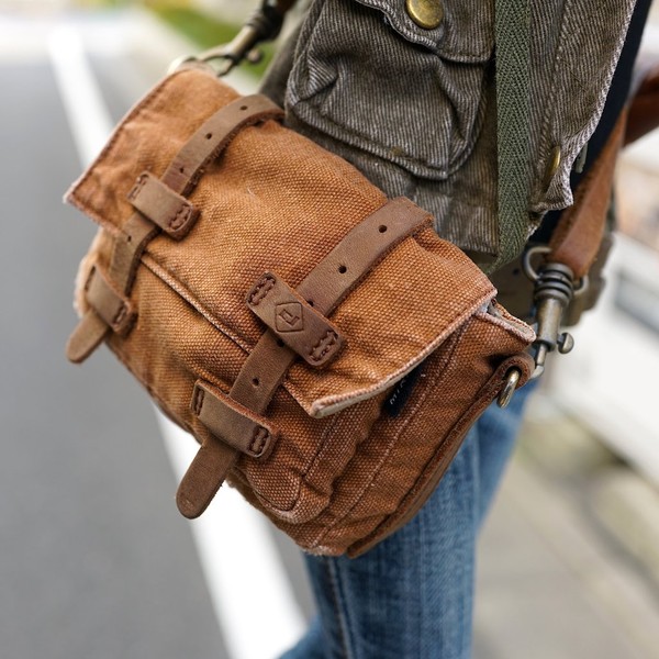 Weathered Satchel Bag (brown), Culture Japan, Accessories, 1/3