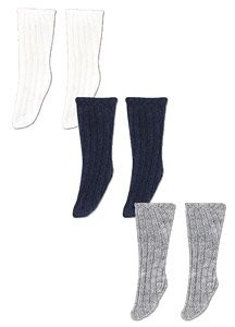 Crew Socks Set (White x Navy x Gray), Azone, Accessories, 1/6, 4560120208589