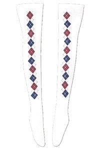 Argyle Knee-Socks (White), Azone, Accessories, 1/6, 4573199830445