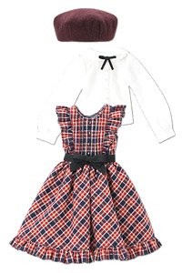 Classical Check Jumper Dress Set (Navy x Red Check), Azone, Accessories, 1/6, 4573199830407