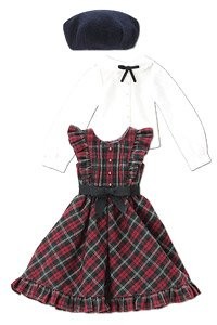 Classical Check Jumper Dress Set (Red x Green Check), Azone, Accessories, 1/6, 4573199830414