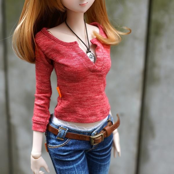 Henley Neck T-Shirt (red), Culture Japan, Accessories, 1/3