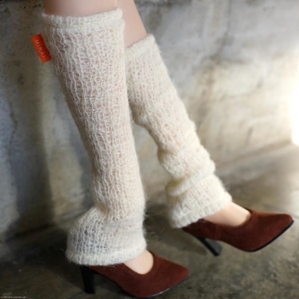 Knit Leg Warmers (White), Culture Japan, Accessories, 1/3