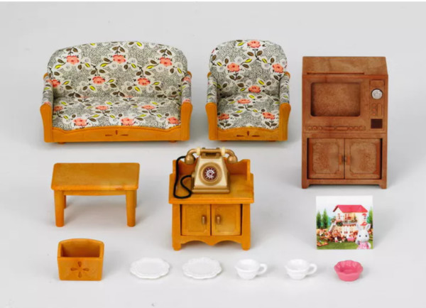 Country Living Room Set, Sylvanian Families, Epoch, Accessories