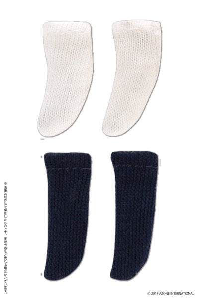 Short Socks (A Set, White/Navy), Azone, Accessories, 1/12, 4560120206813