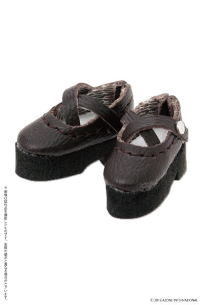 Cross Strap Shoes (Dark Brown), Azone, Accessories, 1/12, 4560120206875