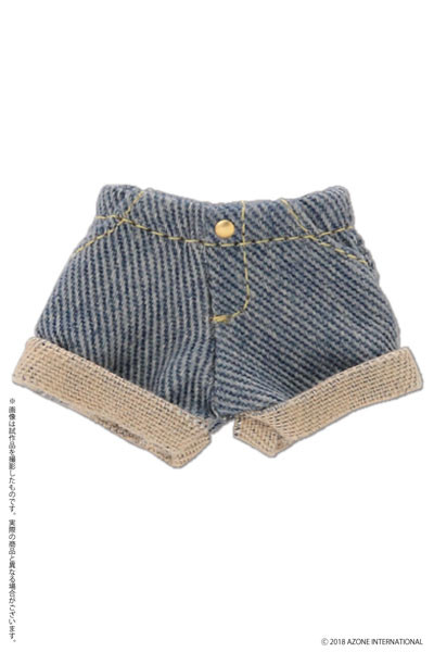 Denim Roll-up Shorts (Blue), Azone, Accessories, 1/12, 4560120206912