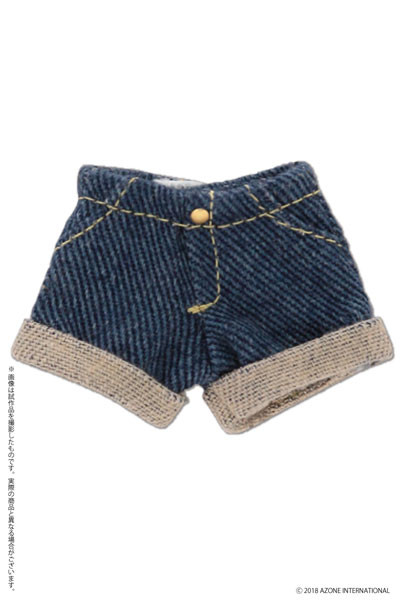 Denim Roll-up Shorts (Navy), Azone, Accessories, 1/12, 4560120206929