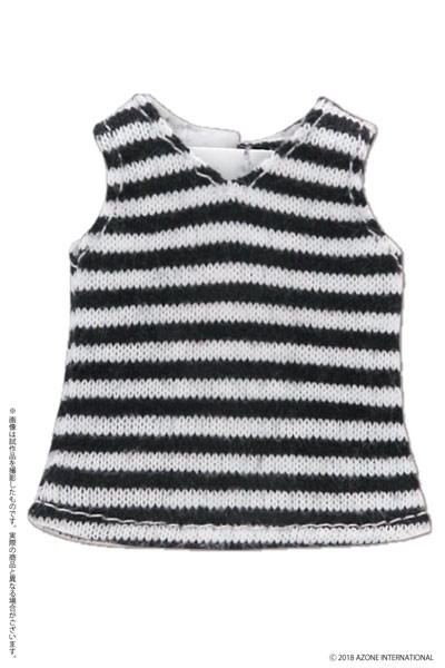 V Neck Tank Top (Black x White Border), Azone, Accessories, 1/12, 4560120206653