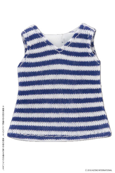 V Neck Tank Top (Blue x White Border), Azone, Accessories, 1/12, 4560120206677