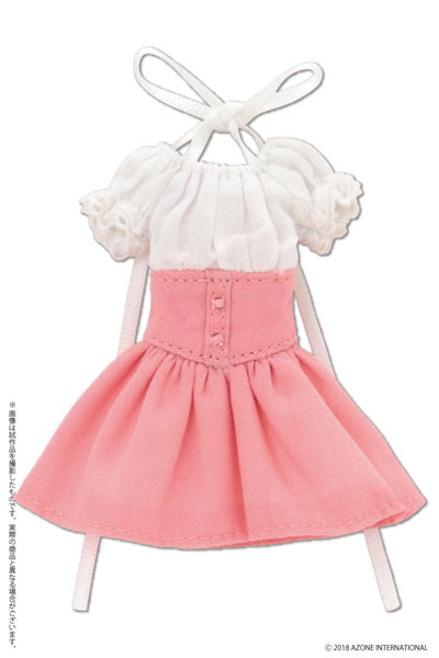 Off-shoulder Sunny One-piece (Pink x White), Azone, Accessories, 1/12, 4560120206493