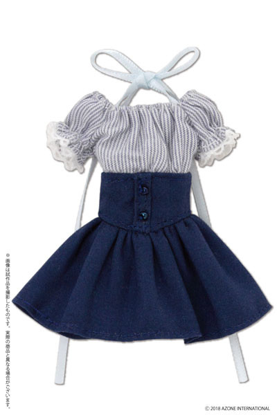 Off-shoulder Sunny One-piece (Navy Stripes x Navy), Azone, Accessories, 1/12, 4560120206486