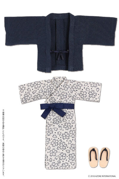 Onsen Yukata Set (Navy), Azone, Accessories, 1/12, 4560120205663