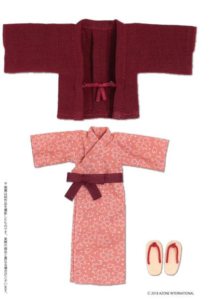 Onsen Yukata Set (Dark Red), Azone, Accessories, 1/12, 4560120205649