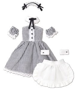 Cafe Maid Set (White Black Stripe x White), Azone, Accessories, 1/12, 4560120205168