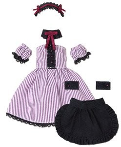 Cafe Maid Set (Bordeaux Stripe x Black), Azone, Accessories, 1/12, 4560120205151