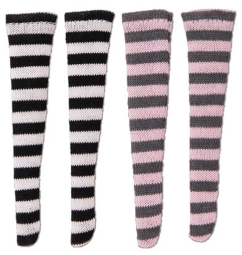 Border Socks A Set (White x Black, Gray x Pink), Azone, Accessories, 1/12, 4560120204390