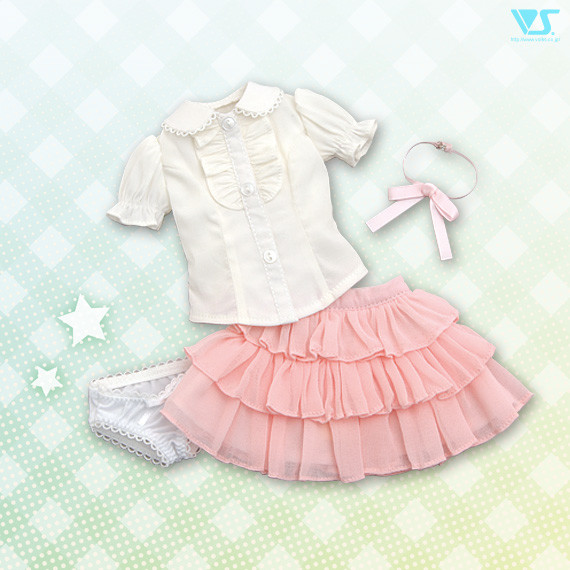 Ruffle Blouse Set (White, Pink, Mini), Volks, Accessories, 1/4, 4518992417288