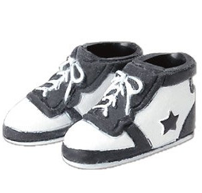 Soft Vinyl High Cut Sneakers (Black x White), Azone, Accessories, 1/12, 4560120201337