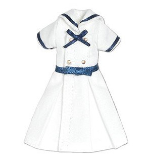 Ribbon Belt Sailor One-piece Dress (White), Azone, Accessories, 1/12, 4560120201443