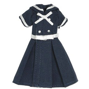 Ribbon Belt Sailor One-piece Dress (Navy), Azone, Accessories, 1/12, 4560120201436