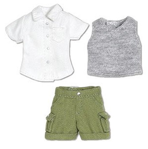 Hiking Pants Set (White x Khaki), Azone, Accessories, 1/12, 4560120201405