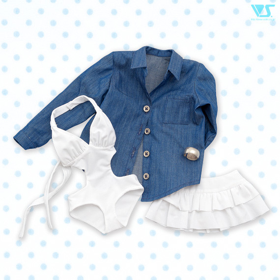 White Swimsuit & Over Shirt Set, Volks, Accessories, 1/3, 4518992415512