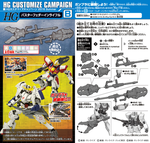 HG Customize Campaign 2016 Summer (B) [169563], Kidou Senshi Gundam, Bandai, Accessories, 1/144