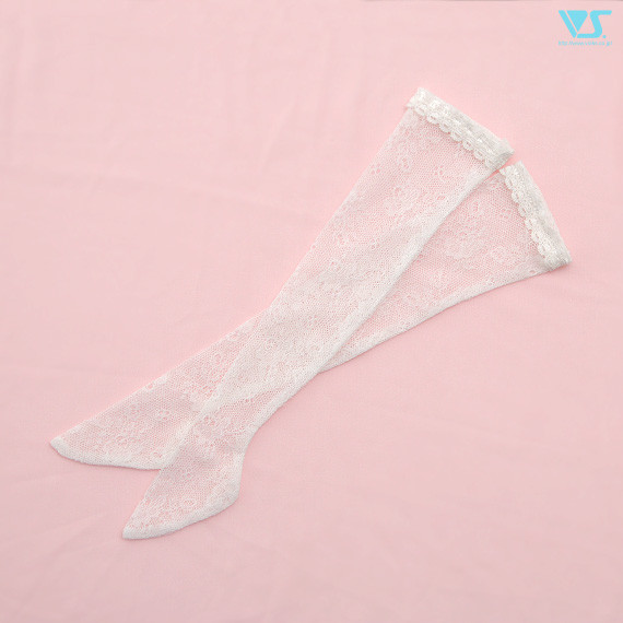Thigh-high Socks (White, Flower-Patterned Lace), Volks, Accessories, 1/3, 4518992415048