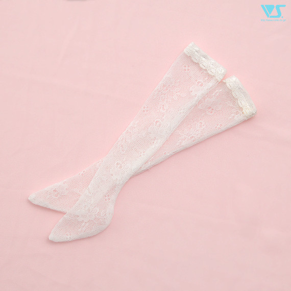 Thigh-high Socks (Mini, White, Flower-Patterned Lace), Volks, Accessories, 1/4, 4518992415031