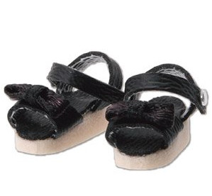 Ribbon Strap Sandals (Black), Azone, Accessories, 1/12, 4560120200088