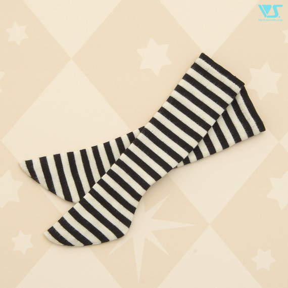 Thigh-High Socks / Mini (Off-white & Black Stripes), Volks, Accessories, 1/4, 4518992413334