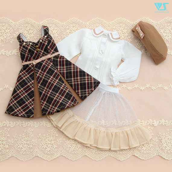 Girly Plaid Dress Set / Mini (Brown), Volks, Accessories, 1/4