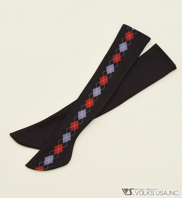 Thigh-High Socks (Argyle / Red X Gray), Volks, Accessories, 1/3, 4518992412207