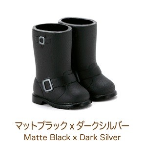 Engineer Boots (Matte Black x Dark Silver), Petworks, Accessories