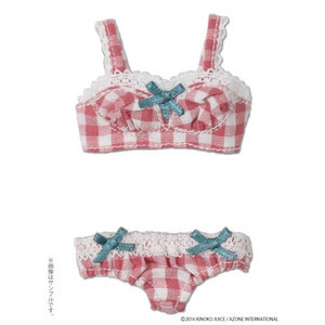 Gingham☆Bra & Shorts Set (Strawberry), Azone, Accessories, 4582119987763