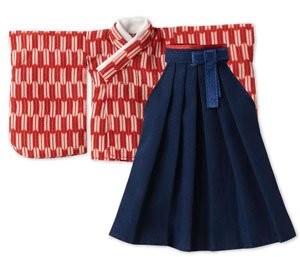 Yagasuri Hakama Set (Dark Red x Navy), Azone, Accessories, 1/12, 4582119986179