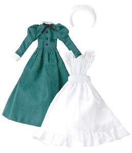 Classical Long Maid Wear Set (Green), Azone, Accessories, 1/12, 4582119985240