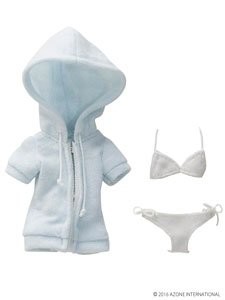 Bikini & Parka Set (White x Light Blue), Azone, Accessories, 1/12, 4582119984410