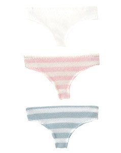 Border Panties Set (White, Pink Border, Light Blue Border), Azone, Accessories, 4582119985868