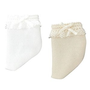 Lace & Ribbon Socks Set (White, Beige), Azone, Accessories, 4582119985851