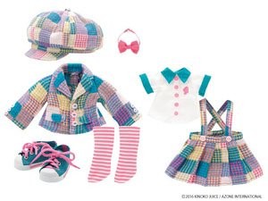 Oshamana School Girl Set (Blue Green Multi Check), Azone, Accessories, 4582119983062