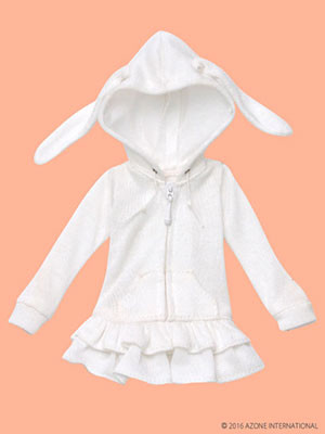 Rabbit Ear Parka One-piece Dress (White), Azone, Accessories, 1/6, 4582119984083