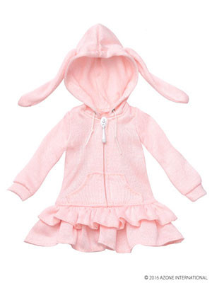 Rabbit Ear Parka One-piece Dress (Pink), Azone, Accessories, 1/6, 4582119984069